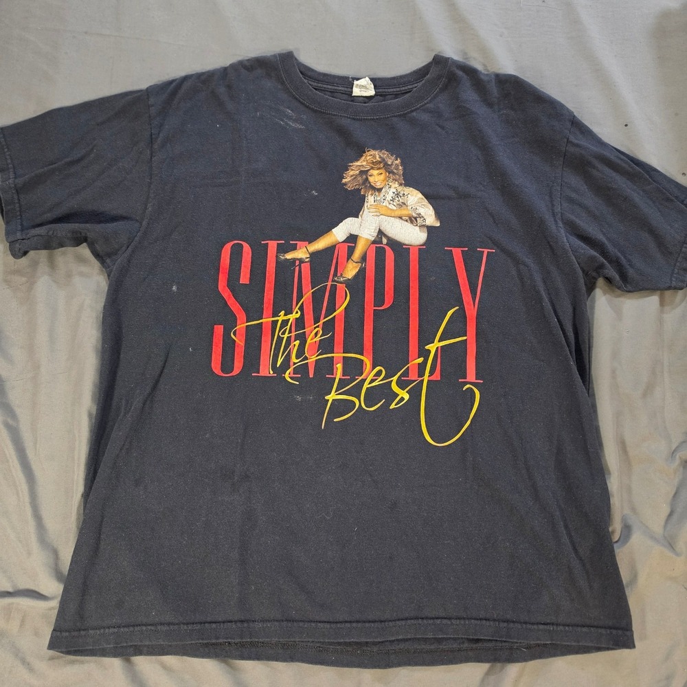 Vintage Tina Turner Simply The Best Live In Concert Shirt XL Black Anvil Cotton